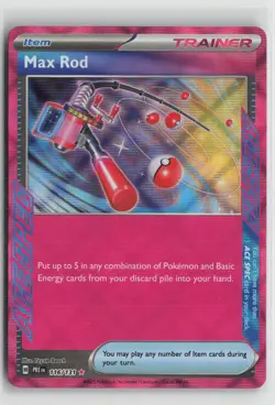 Max Rod 116/131 Holo ACE SPEC Rare Prismatic Evolutions Pokemon NM - Image 1