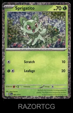 SPRIGATITO 001/015 HOLO P MCDONALD'S COLLECTION 2023 POKEMON HOLO NM/M - Image 2