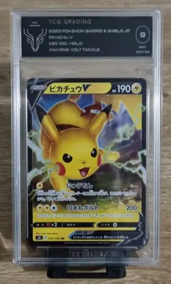 Pokemon TCG - Amazing Volt Tackle - Pikachu V 30/100 - TCG 9 Graded - Image 1