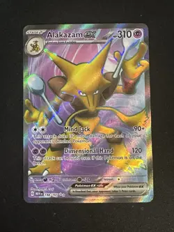 Alakazam ex 188/165 Pokemon English 151 Ultra Rare Full Art Holo NM - Image 1