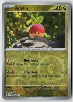 Applin 138/191 Common Surging Sparks Pokemon Reverse Holo Near Mint YUKA MORII - Image 1