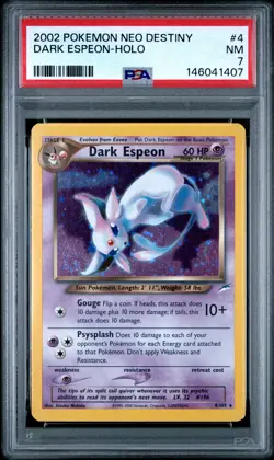 2002 POKEMON NEO DESTINY #4 DARK ESPEON-HOLO PSA 7 - Image 1
