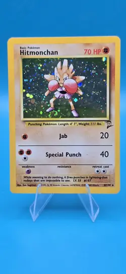 Hitmonchan Holo 8/130 Base Set 2 Holo Pokemon B25 - Image 1