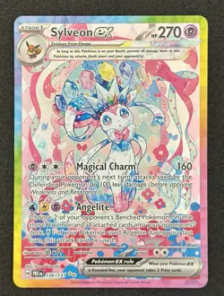 2025 Pokemon Prismatic Evolutions Sylveon ex #156 SIR - Mint+ - Image 1