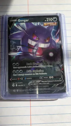 Pokemon Gengar v Fusion Strike Holo Ultra Rare Card 156/264 NM/Mint Condition - Image 1