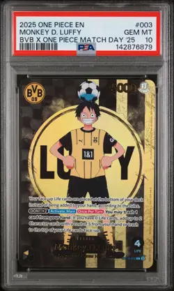 One Piece Monkey D. Luffy 003 Bvb X One Piece Match Day 2025 PSA 10 - Image 1