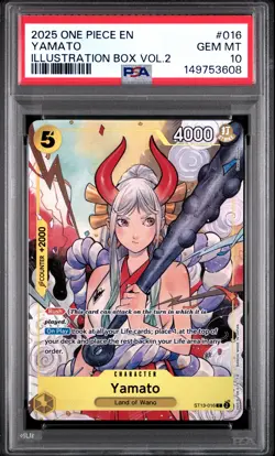 2025 ONE PIECE PROMOS ILLUSTRATION BOX VOL.2 #016 YAMATO PSA 10 - Image 1
