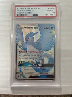 2019 Pokemon Articuno GX SV54 Hidden Fates PSA 10 GEM MINT Shiny Vault - Image 1