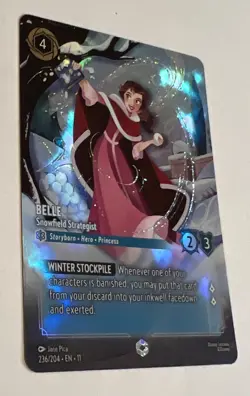 Disney Lorcana - Winterspell - Belle - Snowfield Strategist - ENCHANTED 236/204 - Image 3