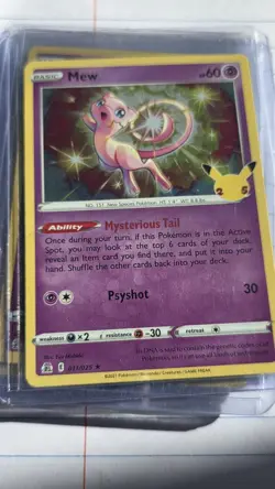 Pokemon Mew TCG Holo Rare Card Celebrations 011/025 NM/M Condition - Image 1