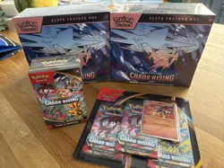 Pokemon TCG 2x Chaos Rising ETB’s, 1x Booster Bundle & Triple Blister Set Sealed - Image 1