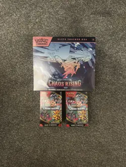 Pokemon TCG: Chaos Rising ETB and 2x Booster Bundle Lot Factory Sealed In hand - Image 1