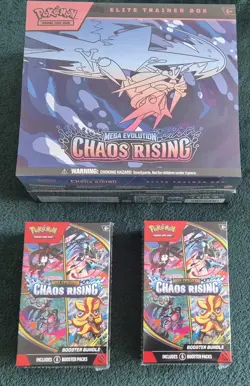 Sealed Pokemon TCG Chaos Rising Elite Trainer Box & 2x Booster bundle - Image 1