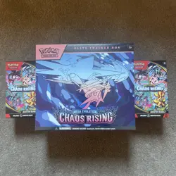 Pokemon TCG Chaos Rising ETB + 2x Booster Bundle Boxes New Sealed UK Seller - Image 1