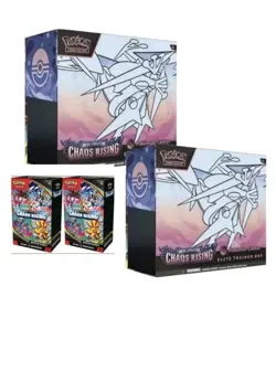 Pokemon TCG Chaos Rising 2x Pokemon Centre ETB & X 2 Booster Bundle New& Sealed - Image 1