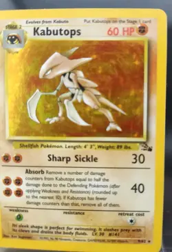 Kabutops #9/62 Holo Rare - Fossil WOTC Pokemon TCG - EXC - Image 4