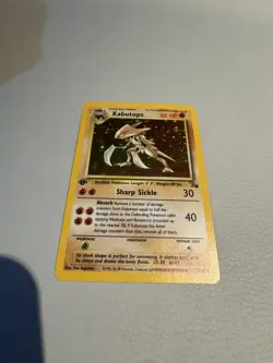 Kabutops 9/62 1st Edition Fossil Set Holo Rare Pokemon Card 1999 WOTC TCG NM - Image 2