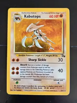 Pokemon TCG Kabutops 9/62 Fossil Holo Rare WOTC Vintage Pokemon Card - LP - Image 1