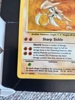 Pokemon TCG Kabutops 9/62 Fossil Holo Rare WOTC Vintage Pokemon Card - LP - Image 4