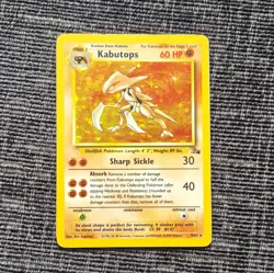 Pokemon TCG Kabutops Holo Rare Card Unlimited, Fossil, 9/62 - Image 1