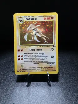 Pokemon TCG Kabutops Unlimited Fossil Holo Card 9/62 Rare - Image 1