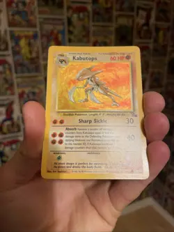 Pokemon TCG Kabutops Holo Rare Card Unlimited, Fossil, 9/62 - Image 1
