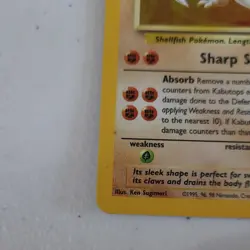 Pokemon Kabutops 9/62 Fossil Holo Rare 60 HP Stage 2 1999 English - Image 4