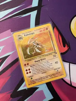 Pokemon TCG Kabutops 9/62 Fossil Holo Unlimited Rare WOTC 1999 Vintage - Image 1