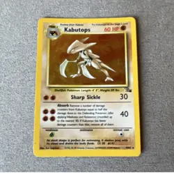 Pokemon Kabutops Fossil 9/62 Holo Rare 60 HP English 1999 Wizards of the Coast - Image 1