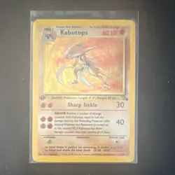 Pokemon Kabutops Fossil 9/62 Holo Rare 1st Edition 60 HP Sharp Sickle - Image 1