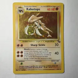 Kabutops 9/62 Fossil Holo Rare Unlimited Pokemon TCG - Image 1