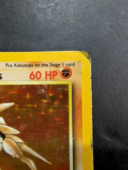 Pokemon Kabutops Holo Rare Card 9/62 Fossil Set, Unlimited 1999 WOTC TCG - Image 2