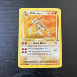 EX/NM Pokemon TCG Kabutops Holo 9/62 Fossil Holo Rare Wotc card - Image 1
