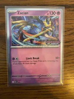 Pokemon TCG Zacian 015 Promo Phantasmal Flames Stamped Prerelease Holo NM - Image 1