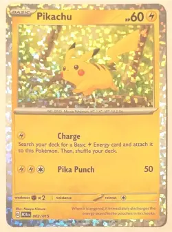 Pikachu 2024 NEW McDonald’s Happy Meal Pokemon Promo Card Holo 02/15 MINT! - Image 1