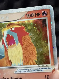 Pokemon Entei Ex Team Magma Vs Aqua Holo 91/95 Nice Vintage Card Rare SWIRL - Image 2