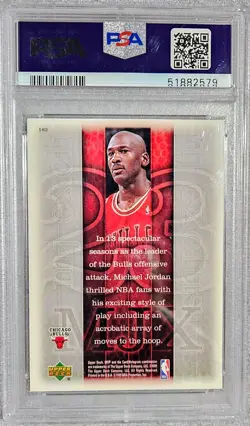 1999-00 Upper Deck MVP - MJ Exclusives Michael Jordan #189 Chicago Bulls- PSA 9 - Image 2