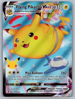 Flying Pikachu VMAX 007/025 Holo VMAX Rare Celebrations Pokemon Near Mint - Image 1