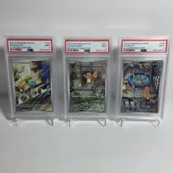 Charmander 044 Squirtle 148 Bulbasaur 143 PSA 9 Kanto Pokemon Starter Set - Image 1