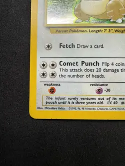 Pokemon TCG Kangaskhan 5/64 Jungle Holo Rare Vintage WOTC MP+ - Image 4