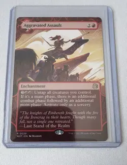 Aggravated Assault MTG WOE Enchanting Tales 0039 Alt Art Rare (Non-Foil) - Image 1