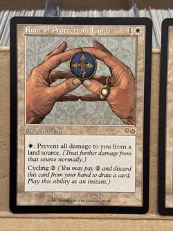 2x Rune of Protection: Lands - Urza's Saga: #39, Magic: The Gathering Mtg LP - Image 2