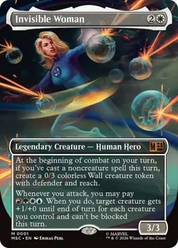 Invisible Woman Borderless Marvel Super Heroes NM MTG - Image 1