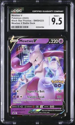 CGC 9.5 Mewtwo V Swsh223 Battle Deck Black Star Promos Pokemon Mint+ - Image 1
