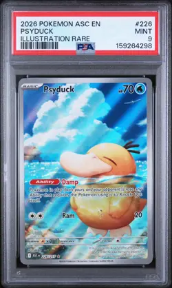 Pokemon Psyduck Ascended Heroes Illustration Rare #226 PSA 9 Mint - Image 1