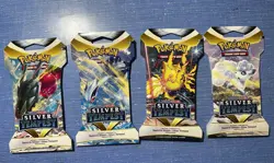 4x Pokemon Silver Tempest Sleeved Booster Packs - Complete Art Set! - Image 1