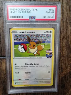 Pokemon TCG - Eevee On the Ball 002/005 - PSA 8 - Image 1