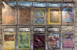 Pokemon TCG Graded CGC Holo Lot (10) - Image 1