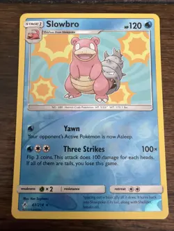 Slowbro 43/214 Reverse Holo Rare Pokemon 2019 SM Unbroken Bonds - Image 1