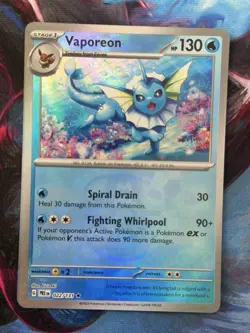 Vaporeon 022/131 Master Ball Prismatic Evolutions Pokemon Reverse Holo - Image 1